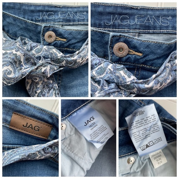 JAG Denim Jean Short with Belt  Carters Girlfriend Blue Reef Size 16 NWT - Picture 5 of 7